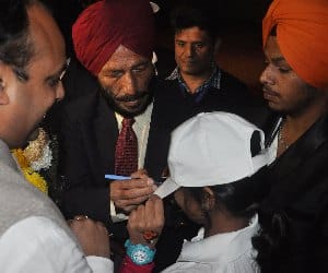 Milkha Singh in Chandigarh Book Fair 2013