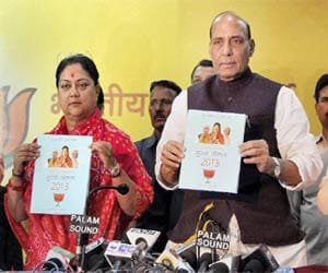 bjp manifesto release in rajasthan