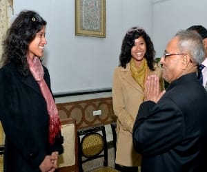 tashi nungshi honored by president of india