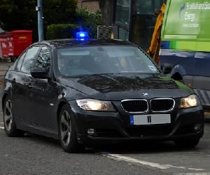 rto will remove blue light from officer's car