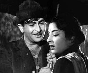 Photo of Raj Kapoor and Nargis viewed from the lens of cinematographer