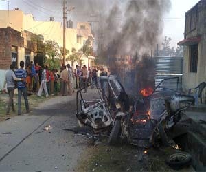 blast in car