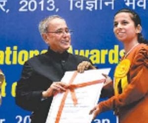 aishna got third consequetive national award this year