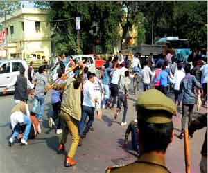 police lathicharged on reservation supporter