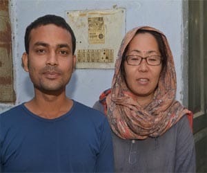 japan's lady marriage with up boy