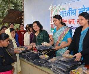 sbi women's club distributed useful goods to poor