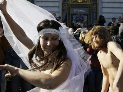 bride wore NOTHING