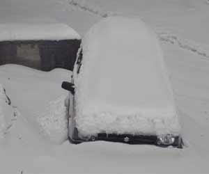 road jam in jammu due to snowfall