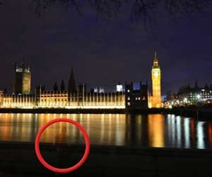 Picture of 'ghost' stood opposite Parliament