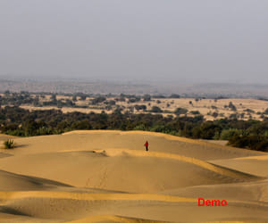 sand frozen on farming land