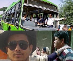 DTC bus rammed youth in delhi