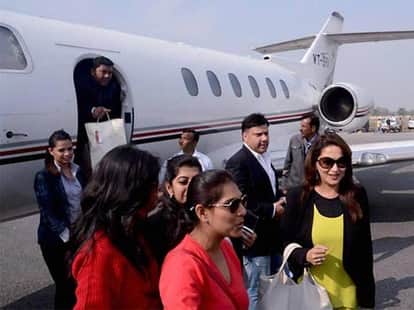 salman, madhuri defend saifai performance, donate rs 25 lakh