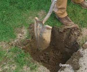 father burying daughter alive