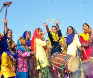 Students twirled on Lohri
