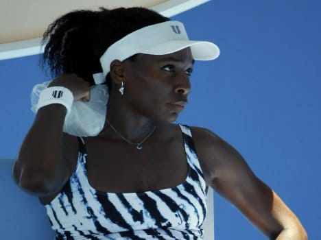 venus exits first round at australian open