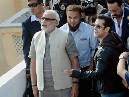 salman khan praises modi, but not commented on his pm candidature
