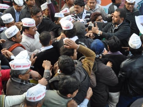 party worker did misbehave with sanjay singh