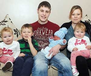 Family have four children with same birthday