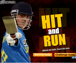 HIt and run cricket game