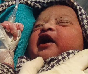 Mother leaves her new born baby