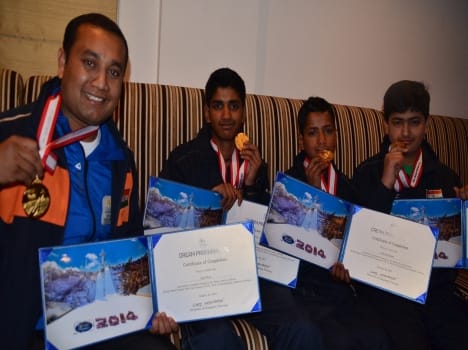 skiing player trained from south korea technic