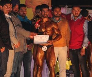 nakul won body building championship in mohali