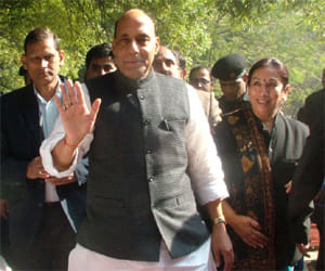 bjp president rajnath singh in delhi university