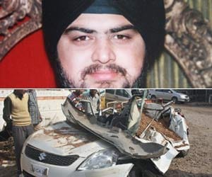 truck fallen on car, councilar son killed