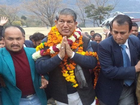 cm harish rawat in tharali
