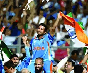painting exibition on bharat ratna sachin tendulkar