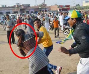 mob attack on peace party leader geeta