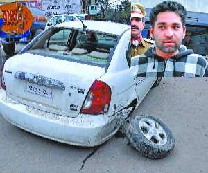 Man Was Driving Car on 3 Wheels, Arrest