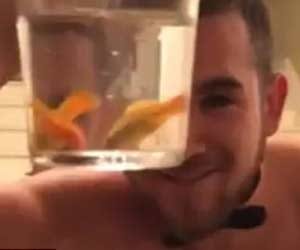 man drunk fish