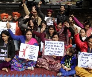 computer teacher protest