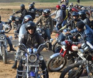 Biker bashes raised two o'clock that night, throwing stones at houses
