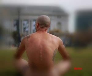 man went nude on property dispute