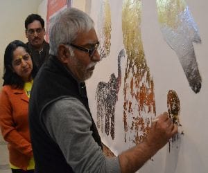 Painting Workshop on Sobha Singh Art Gallery of Punjab Kala Bhavan 