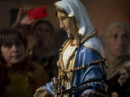 mother mary cries