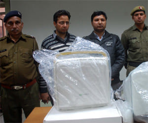 shame, two arrested with portable ultrasound machine in gurgaon