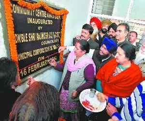 opening of Shopping center and community building by BJP