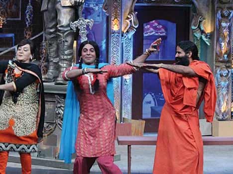 baba ramdev in sunil grover's show