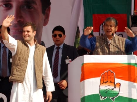 harish rawat in rahul rally