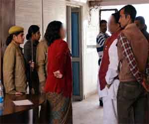 SP leader slippers kicked woman in police station