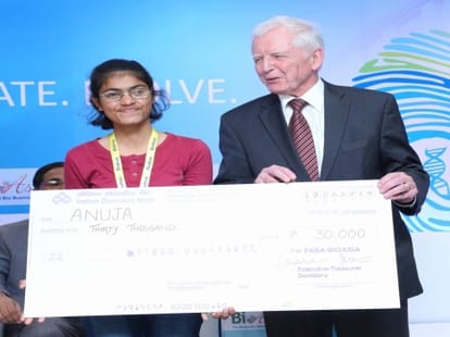anuja get bioasia young minds award