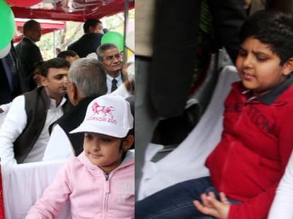 akhilesh yadav's train slips in lucknow