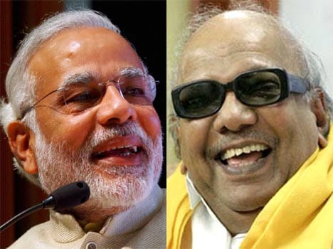 modi is a hard worker and a good friend: karunanidhi