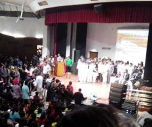 former BJP precident gadkari at PU campus