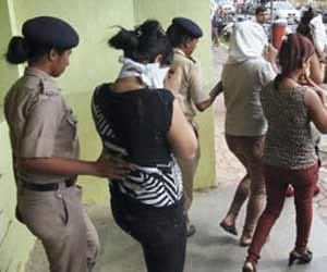 police raid red light area agra