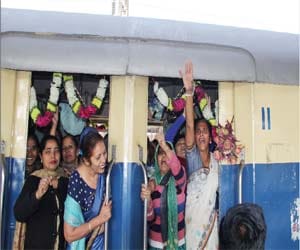 Celebrated women's day in special train