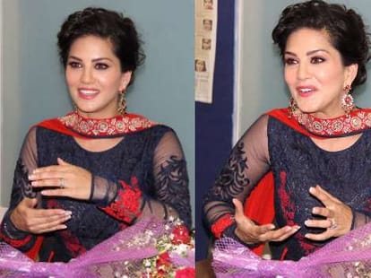 sunny leone visits to lucknow